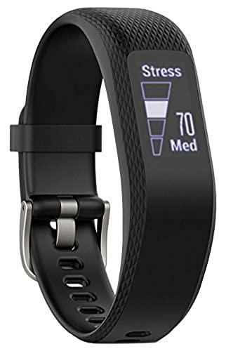 Garmin VivoSmart 3 - Monitor de actividad inteligente con sensor de frecuencia cardiaca en la muñeca y herramientas de fitness, Negro, L