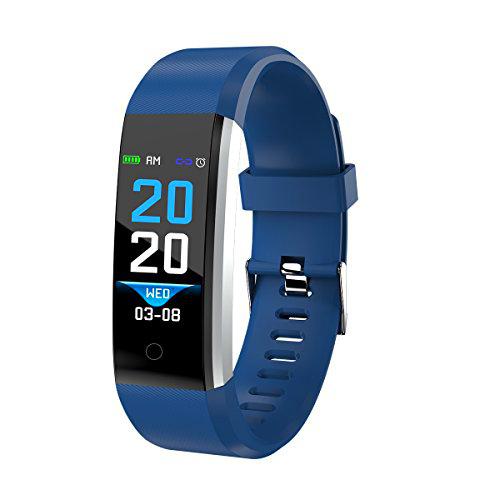 Denver Pulsera deportiva BFH-16 AZUL. Fitnessband con monitor de frecuencia cardíaca y seguimiento de actividad física