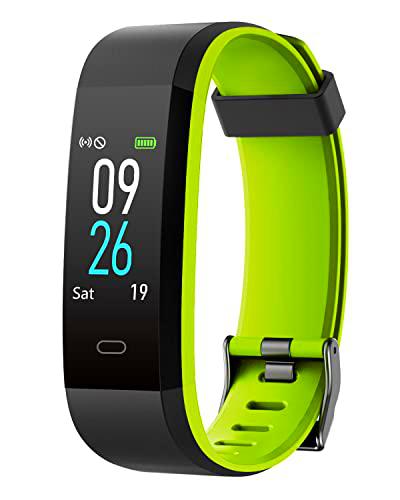 ASIAMENG Pulsera Actividad Inteligente IP68 Impermeable Smartwatch con Pulsómetros Monitor de Sueño Deportivo Pulsera Podómetro (Verde)