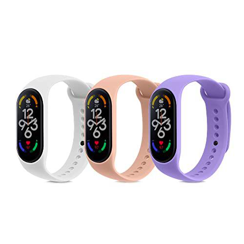 kwmobile 3X Brazalete Compatible con Xiaomi Mi Band 7