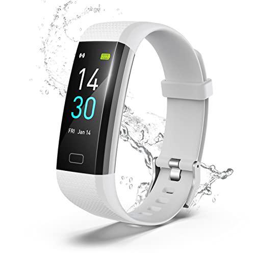 LEBEXY Pulsera de fitness con podómetro, monitor de actividad con monitor de frecuencia cardíaca