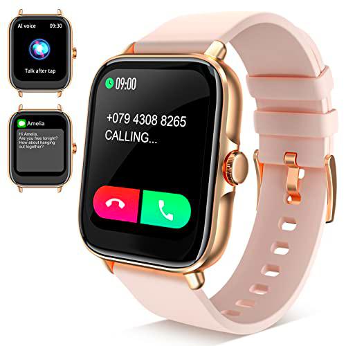 Smartwatch con Llamadas y Whatsapp, Reloj Inteligente Mujer Hombre 28 Modos Deportivo Fitness Tracker Pulsera Actividad IP67 Impermeable Oxígeno Sangre Frecuencia Cardíaca Monitor para Android y iOS