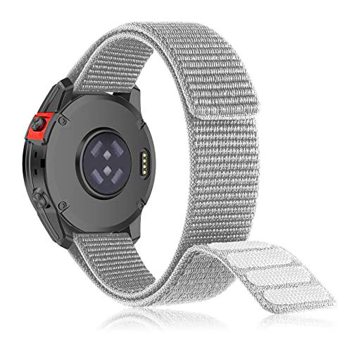 Wizvv Correas Elastico in Nylon compatibile con Garmin Fenix 5 6 7 Plus Pro Sapphire Solar