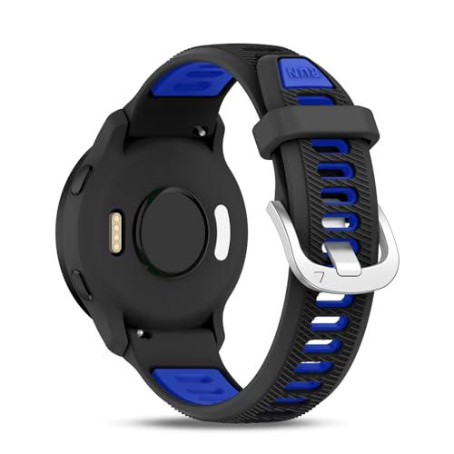 Wizvv Pulsera de silicona de 18 mm, 20 mm, 22 mm, compatible con Garmin Venu 2S/Vivoactive 4S/Venu 3S/Forerunner 265S