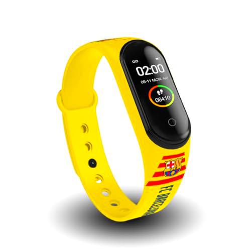 FIT &amp; FUN Pulsera de Actividad Smart Band con Correa Oficial FC Barcelona