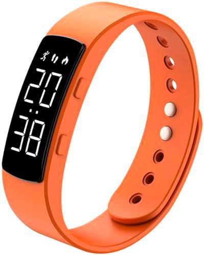 Fitness Tracker Podómetro Reloj Mujer Hombre Digital Reloj Fitness Pulsera Sin App y Teléfono Móvil Monitor de Sueño Digital Reloj de Pulsera LED Rastreador de Actividad Calorías Distancia Reloj de