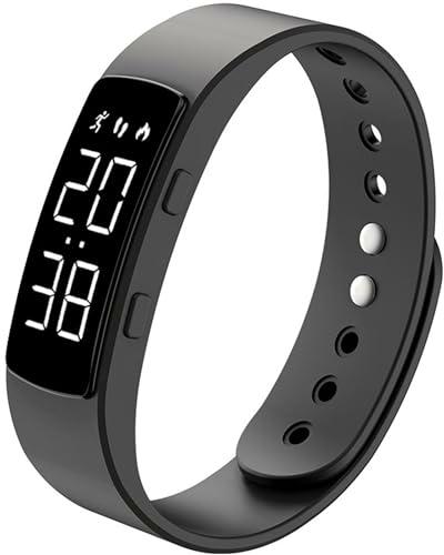 Fitness Tracker Podómetro Reloj Mujer Hombre Digital Reloj Fitness Pulsera Sin App y Teléfono Móvil Monitor de Sueño Digital Reloj de Pulsera LED Rastreador de Actividad Calorías Distancia Reloj de