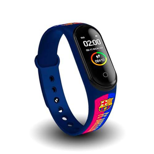 FIT &amp; FUN Pulsera de Actividad Smart Band con Correa Oficial FC Barcelona