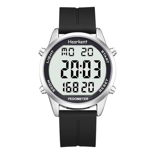 Hearkent Reloj de pulsera de fitness con podómetro