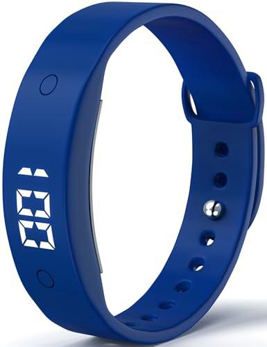 Podómetro pulsera digital reloj hombre mujer fitness reloj sin aplicación y teléfono móvil digital infantil con despertador de culata fecha reloj deportivo reloj de calorías cronómetro fitness reloj