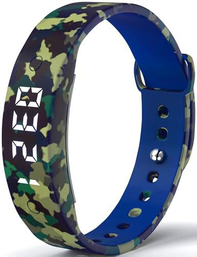 Podómetro pulsera digital reloj hombre mujer fitness reloj sin aplicación y teléfono móvil digital infantil con despertador de culata fecha reloj deportivo reloj de calorías cronómetro fitness reloj