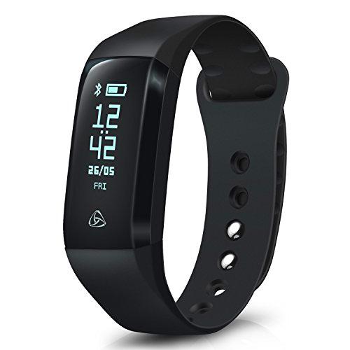 August SWB200 Pulsera de Actividad Fitness Tracker con App Habilitada Pantalla OLED Pulsera Inteligente Impermeable IP67 con Notificación de Mensajes Remote Photo Taker