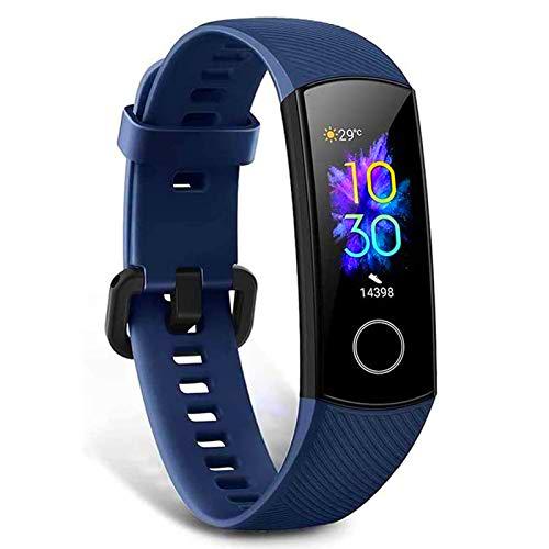 HONOR Band 5 Pulsera Actividad Inteligente Pulsera de Actividad con Pulsómetro SpO2 Sueño Podómetro Monitor de Actividad Impermeable IP68 Smartwatch Fitness Tracker Azul (Versión Global)