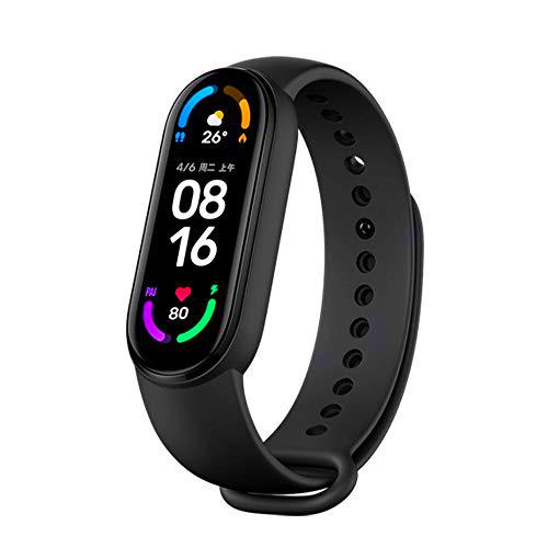 Kemite para xiaomi Band 6 1.56 Pantalla Completa Amoled Mi Band 6 Fitness Tracker Band Sangre-oxígeno Prueba de frecuencia cardíaca Solo Idioma inglés y Chino Disponible